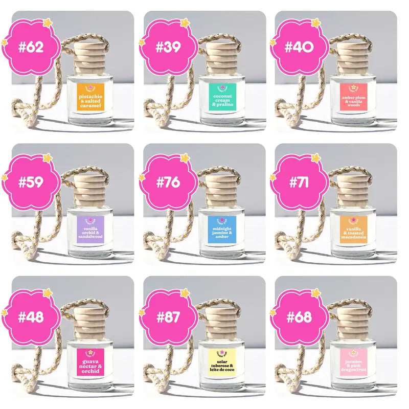 Refillable 10 mL Hanging Car Diffusers — 3 Random Scents
