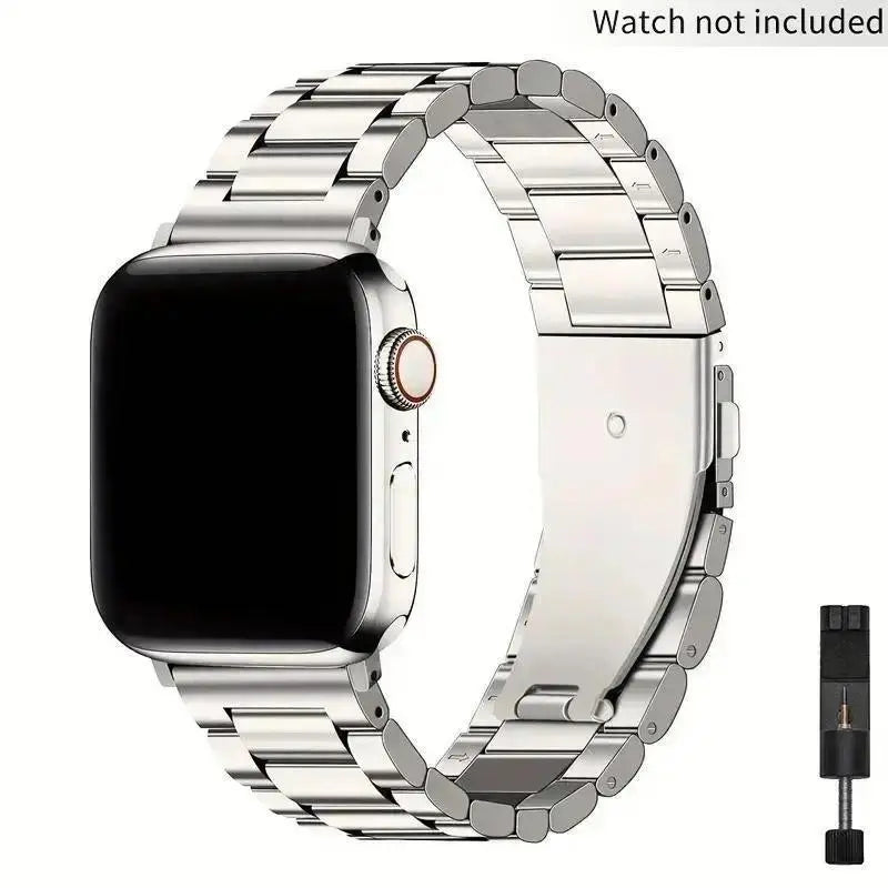 Metal Link Watch Band with Removal Tool — Starlight