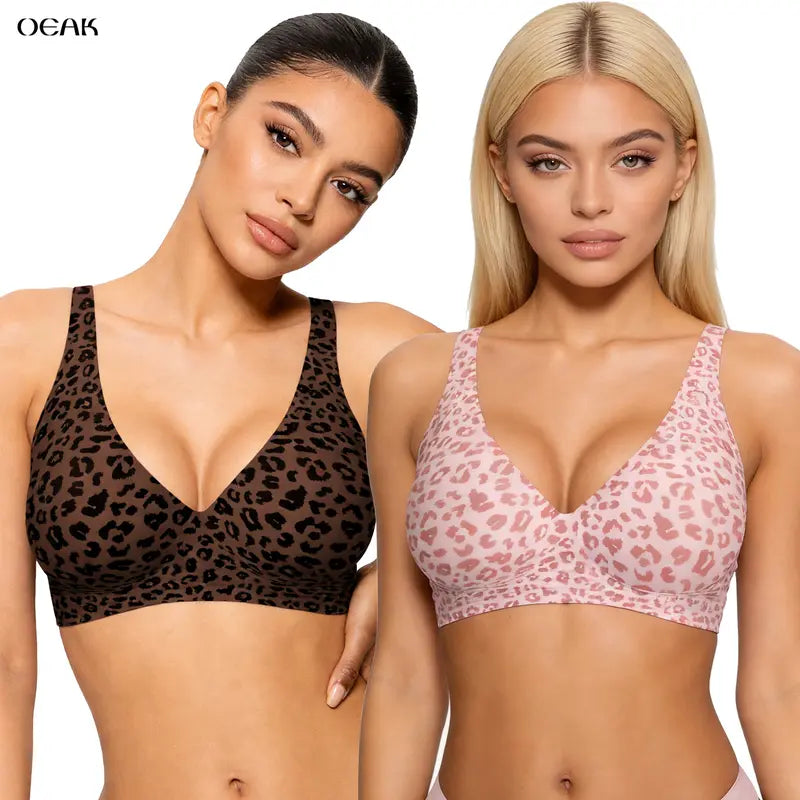 Wireless Deep V Seamless Bra with Fixed Padding - original gallery 1