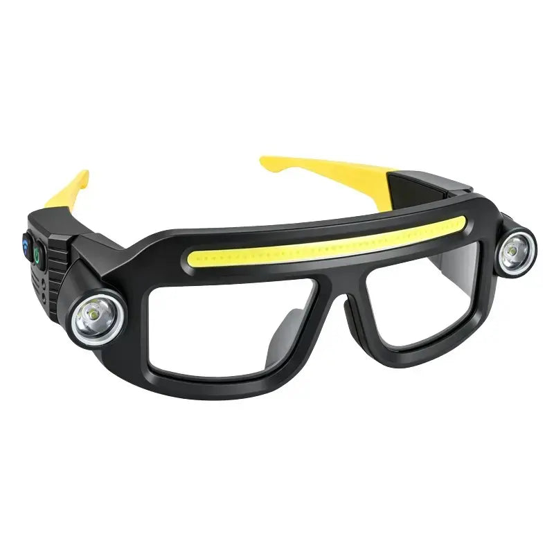 JOYTUTUS Rechargeable LED Glasses Headlamp — Black-Yellow