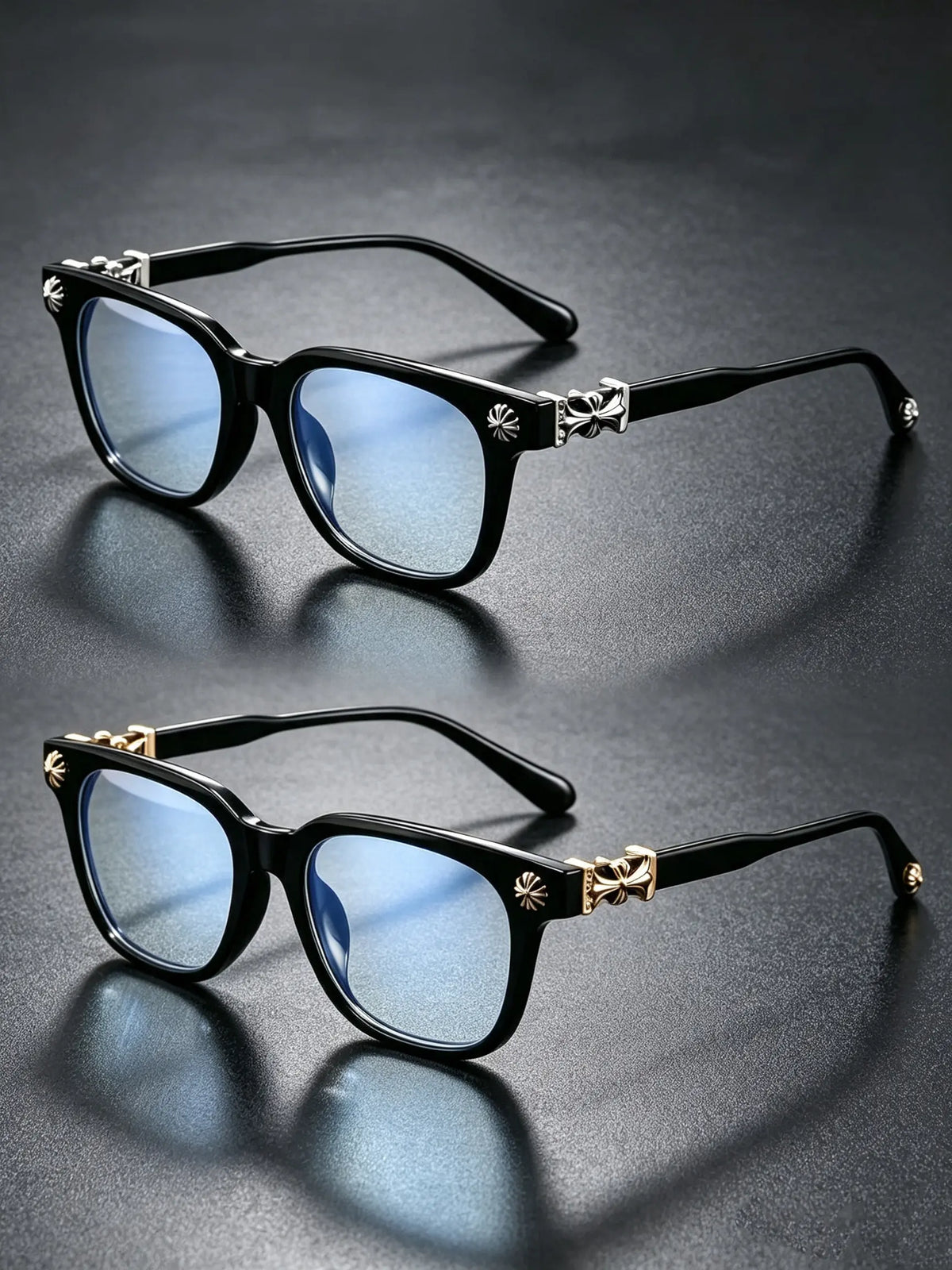 Two Pair Cross Accent Fashion Eyewear Packs — 1