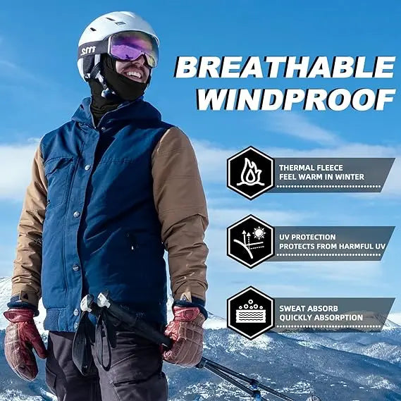 ROCKBROS Thermal Fleece Balaclava - shared design and use details