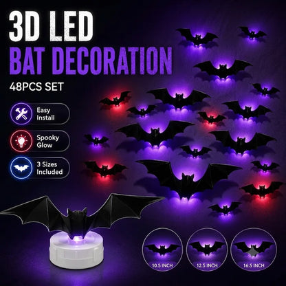 Transform Any Wall with Glowing 3D Bat Lights