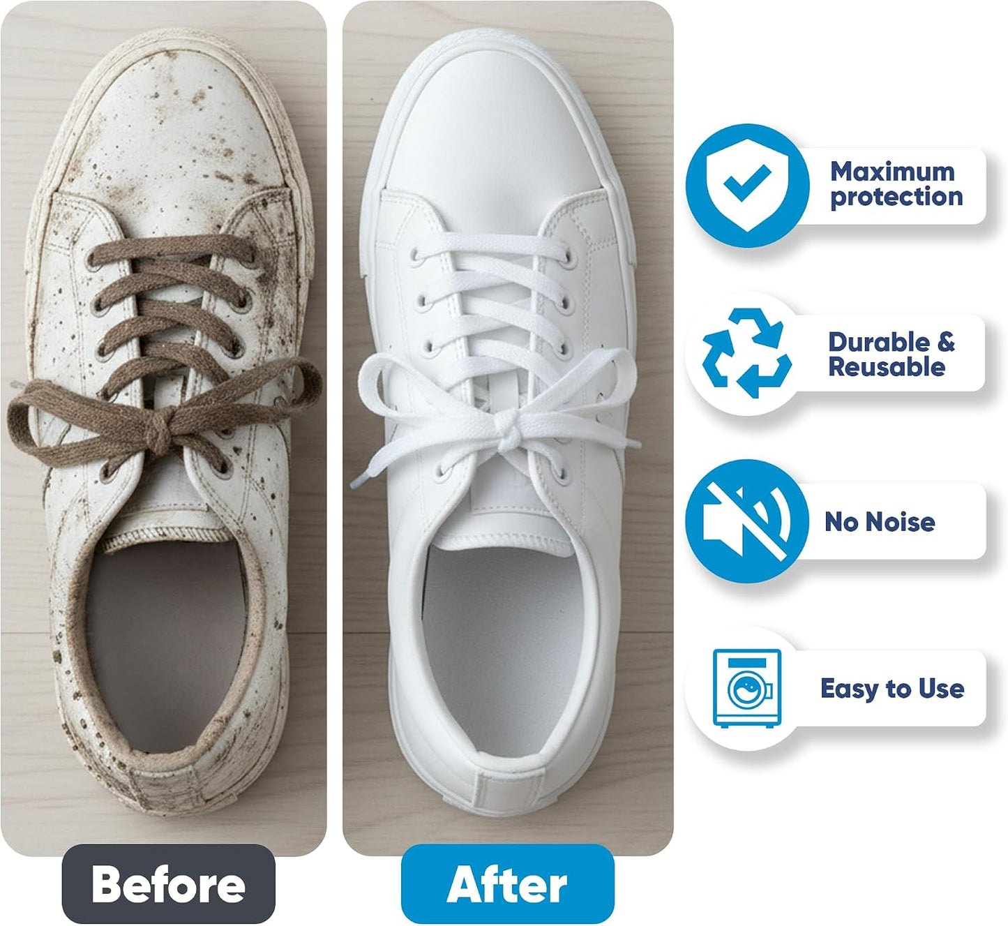 Wash Sneakers Safely in Machine Without Damage or Noise