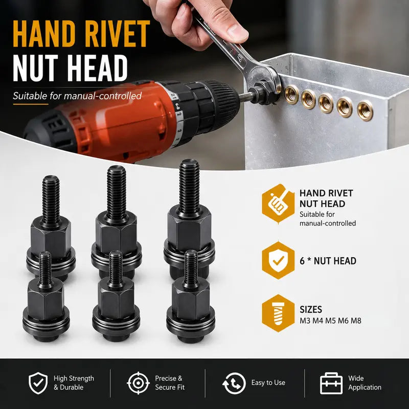 Instant Threading Heavy-Duty Rivet Nut Tool Kit M3-M8