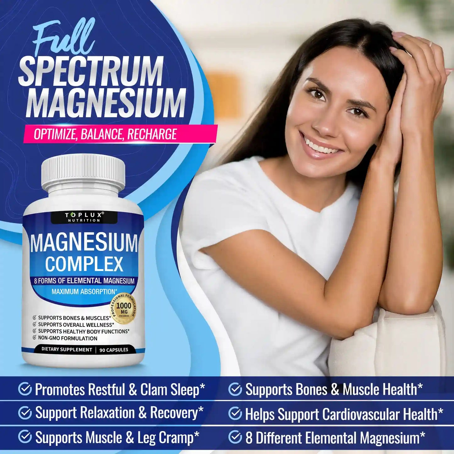 Advanced Magnesium Complex Supplement 1000mg