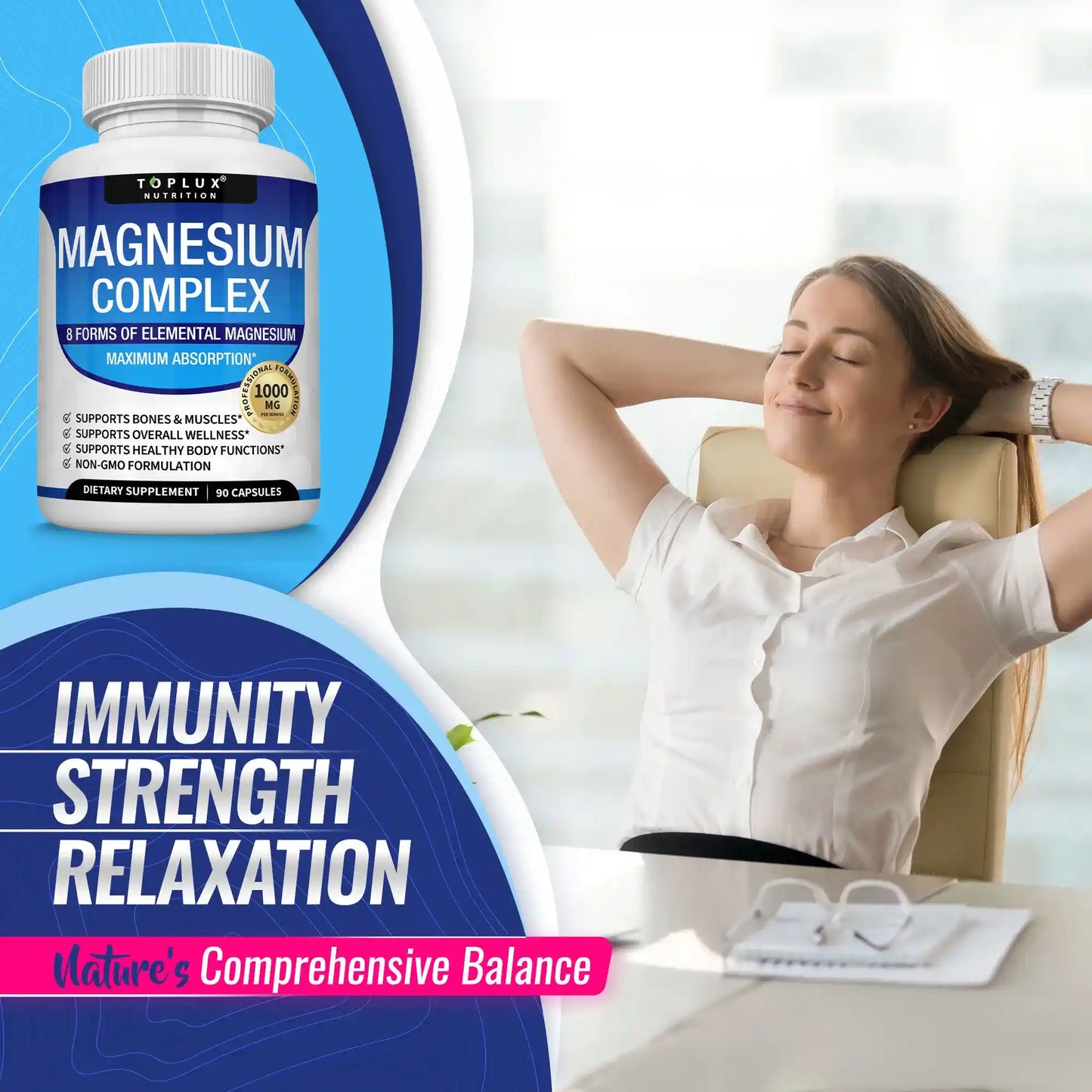 Advanced Magnesium Complex Supplement 1000mg