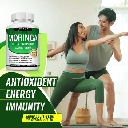 Revitalize Your Body with 1200mg Premium Moringa Capsules Superfood