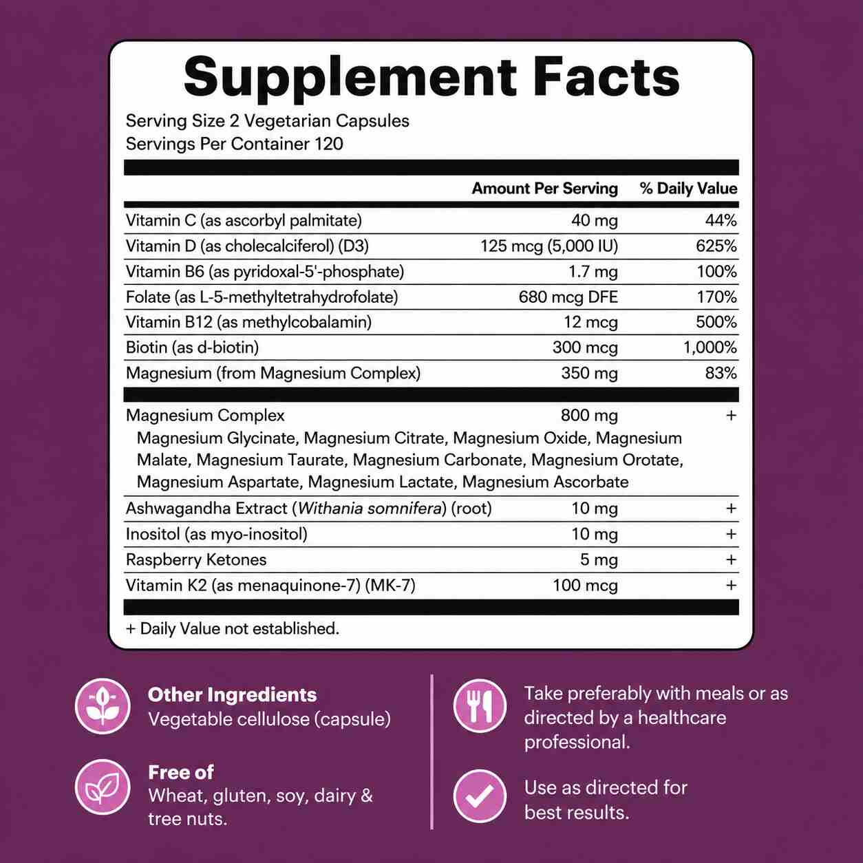 Maximum Absorption Magnesium Complex Supplement