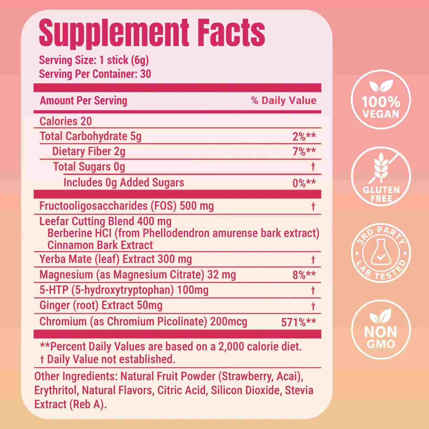 LeeFar Cutting Drink Mix: Natural GLP-1 & Metabolic Support