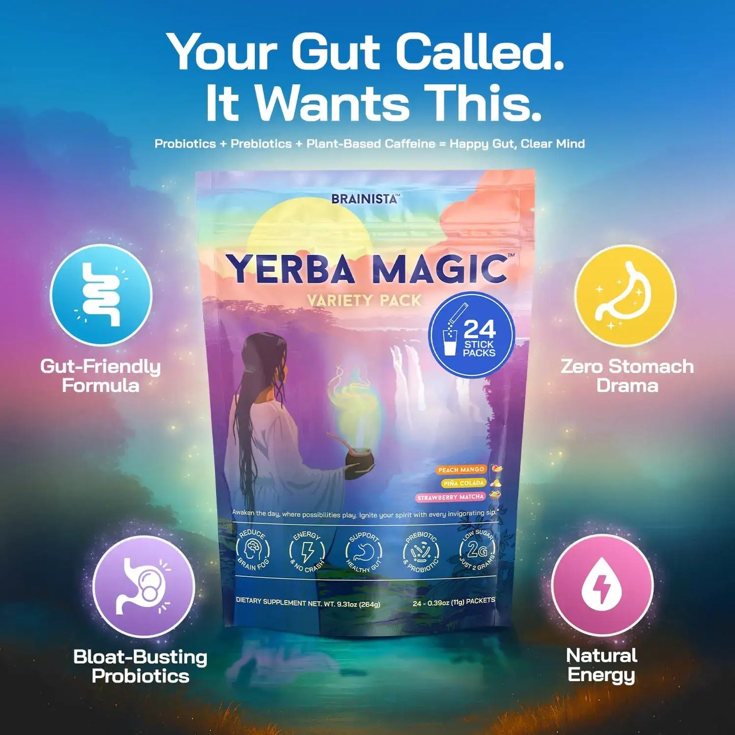 Clean Energy & Laser Focus Yerba Mate Instant Tea Powder