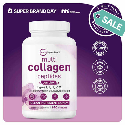 Youthful Skin & Joints: Premium Multi Collagen Complex Capsules