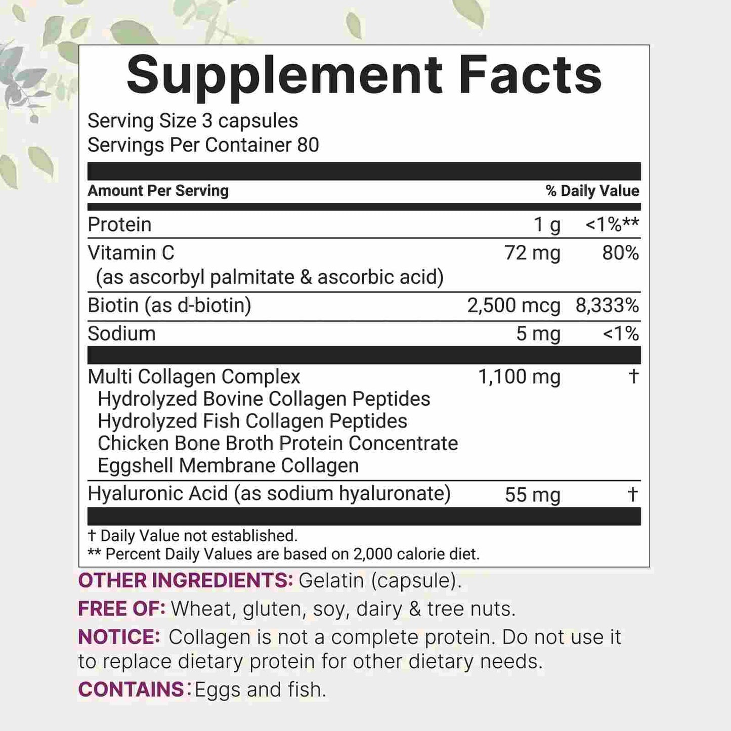 Youthful Skin & Joints: Premium Multi Collagen Complex Capsules