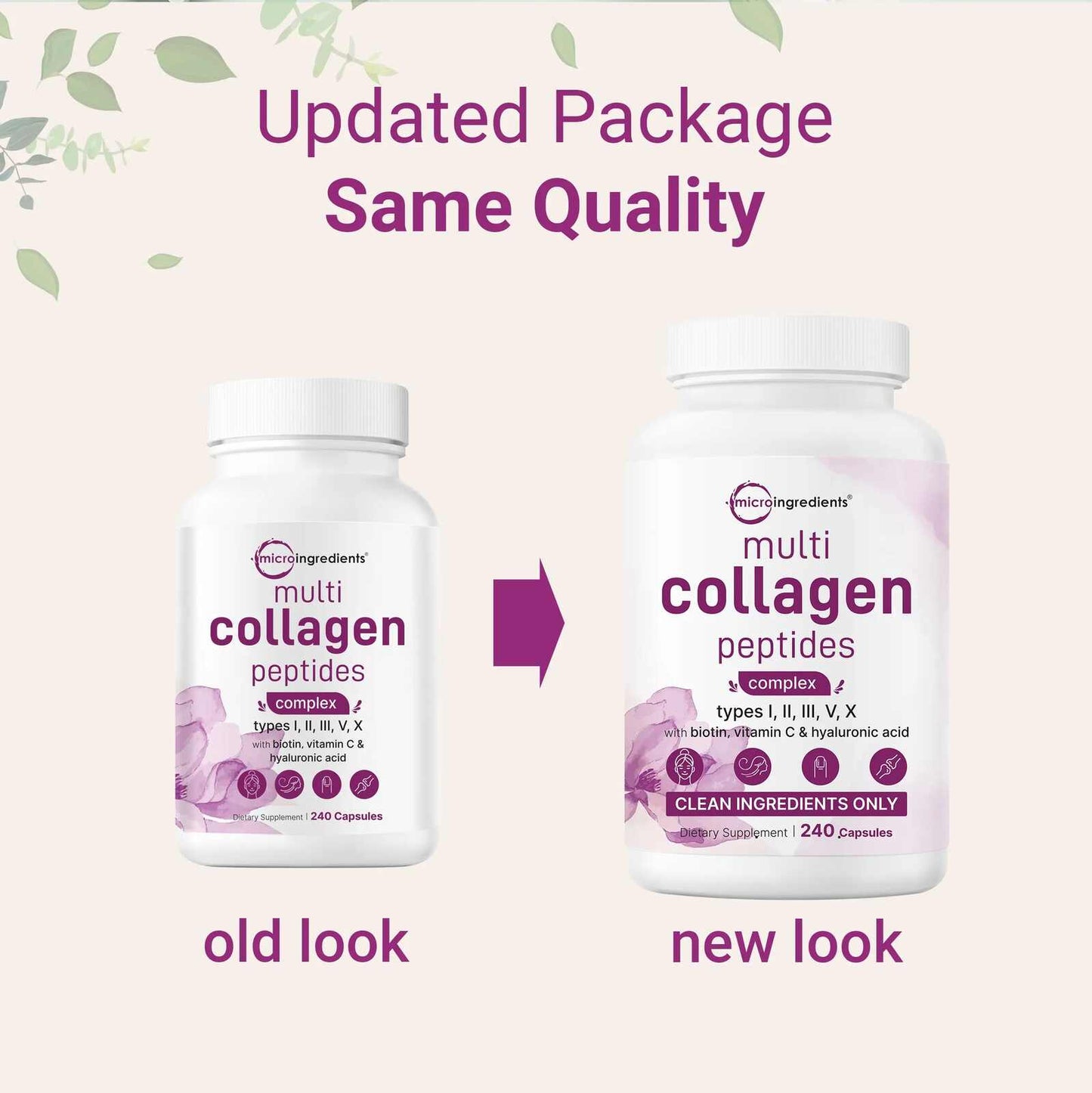Youthful Skin & Joints: Premium Multi Collagen Complex Capsules