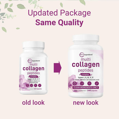 Youthful Skin & Joints: Premium Multi Collagen Complex Capsules