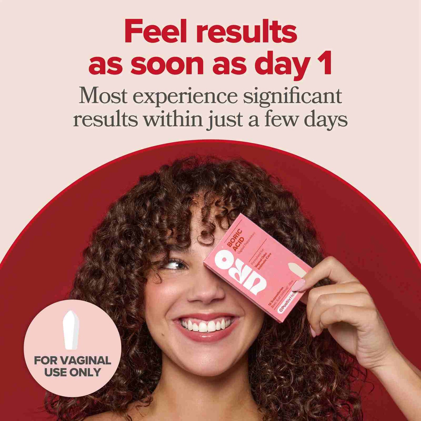 Fast Relief & 24-Hour Odor Control Boric Acid Vaginal Suppositories