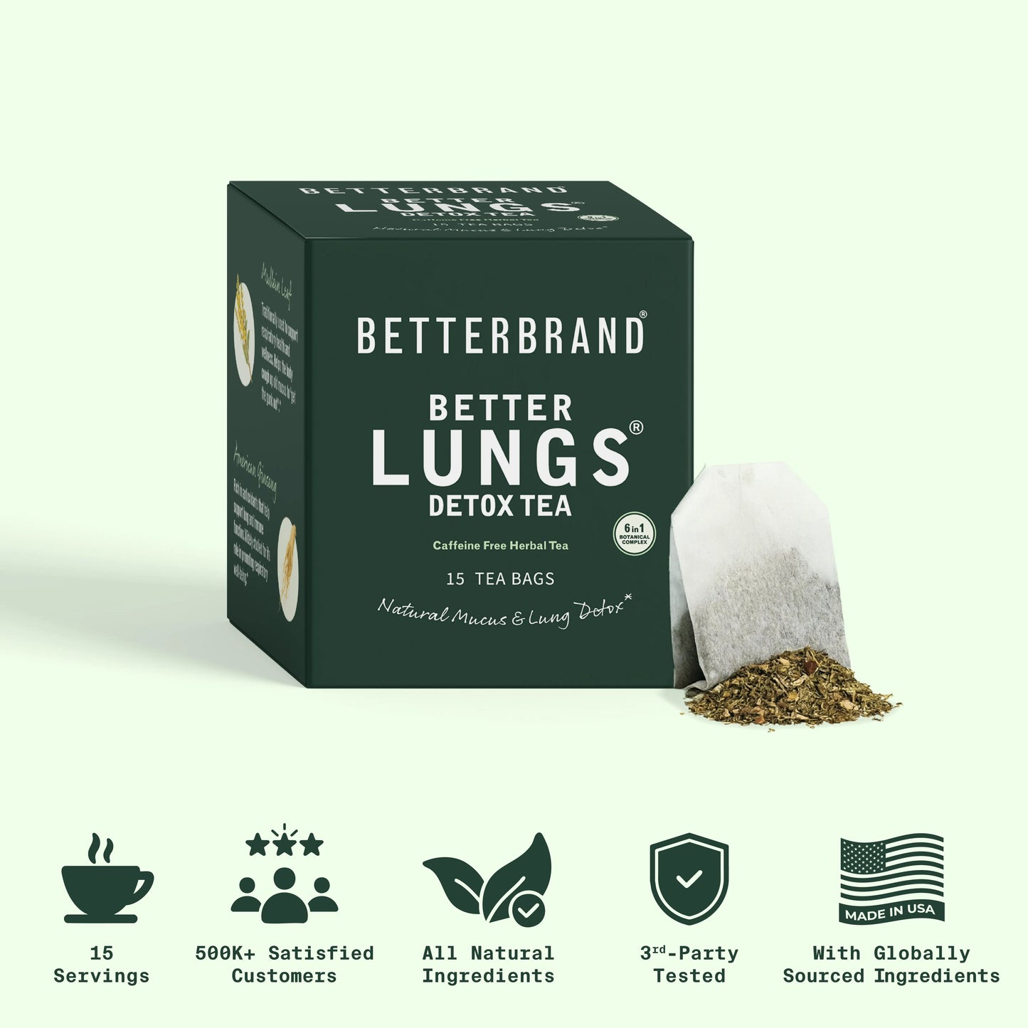 Herbal Lung Detox Tea Bags- 15 Tea Bags