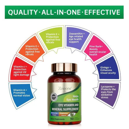 Lutein 180 mg with Zeaxanthin tosupport eye health, 90 tablets