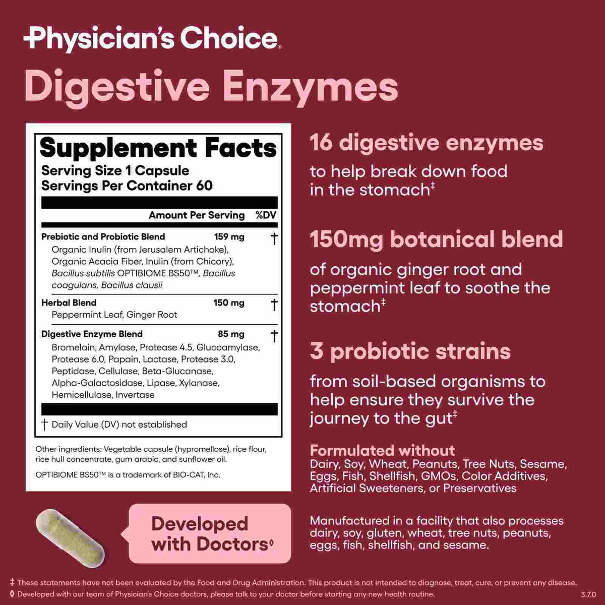 Prebiotic Digestive Enzyme Capsules