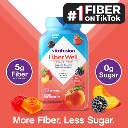 Premium Sugar-Free Fiber Gummies for Daily Digestive Support