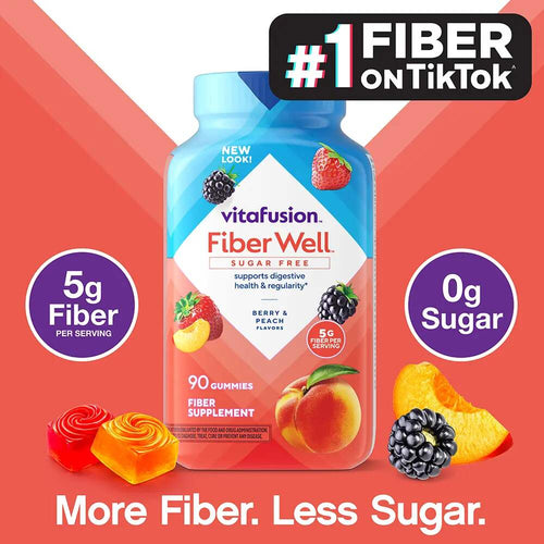 Premium Sugar-Free Fiber Gummies for Daily Digestive Support