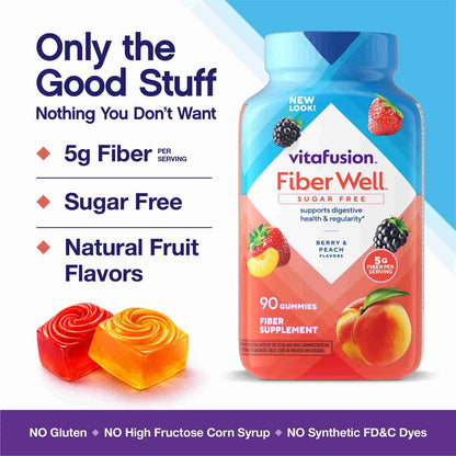 Premium Sugar-Free Fiber Gummies for Daily Digestive Support