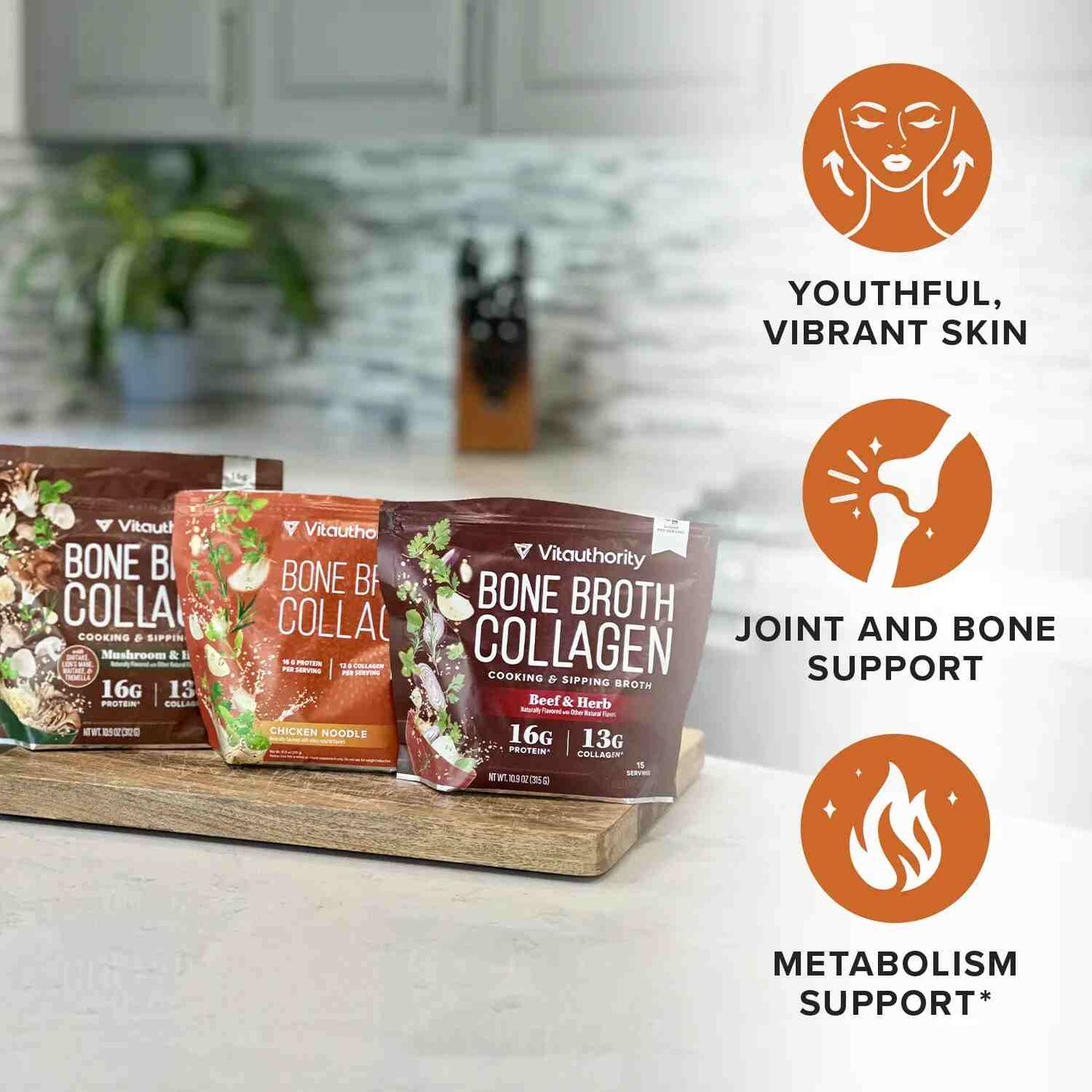 Youthful Radiance: Premium Bone Broth Collagen Powder