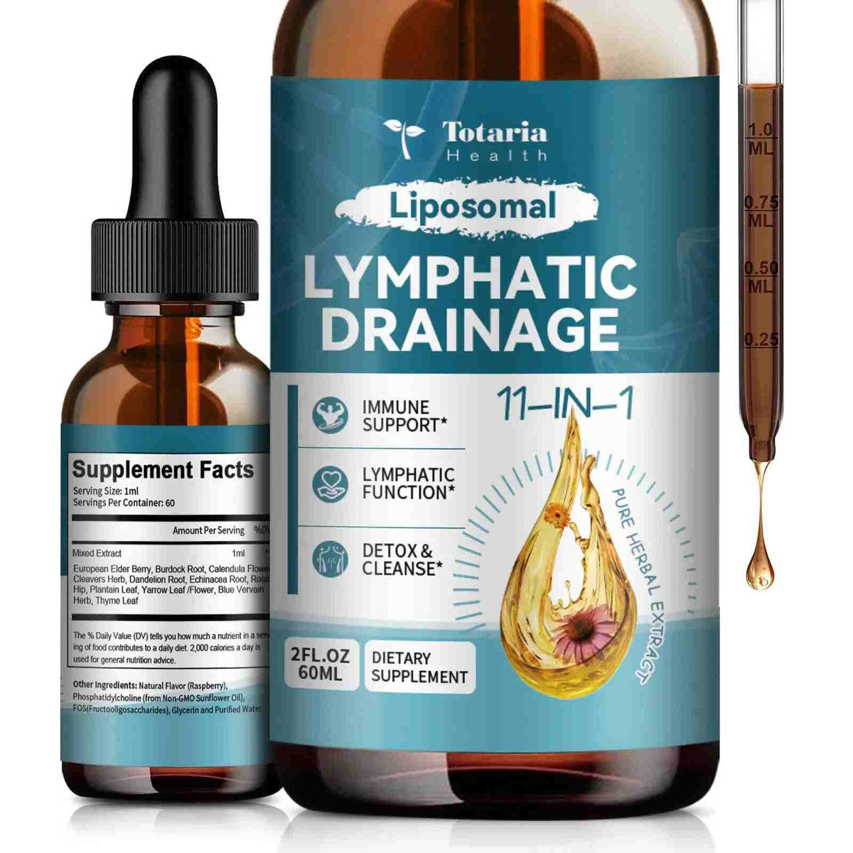 [BUY 1 GET 1 FREE] 11-in-1 Liposomal Lymphatic Support Drops