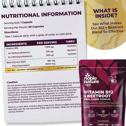 Natural Daily Energy & Stamina with Vitamin B12 + Beetroot Dual Power