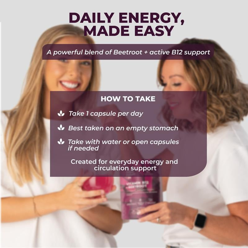 Natural Daily Energy & Stamina with Vitamin B12 + Beetroot Dual Power