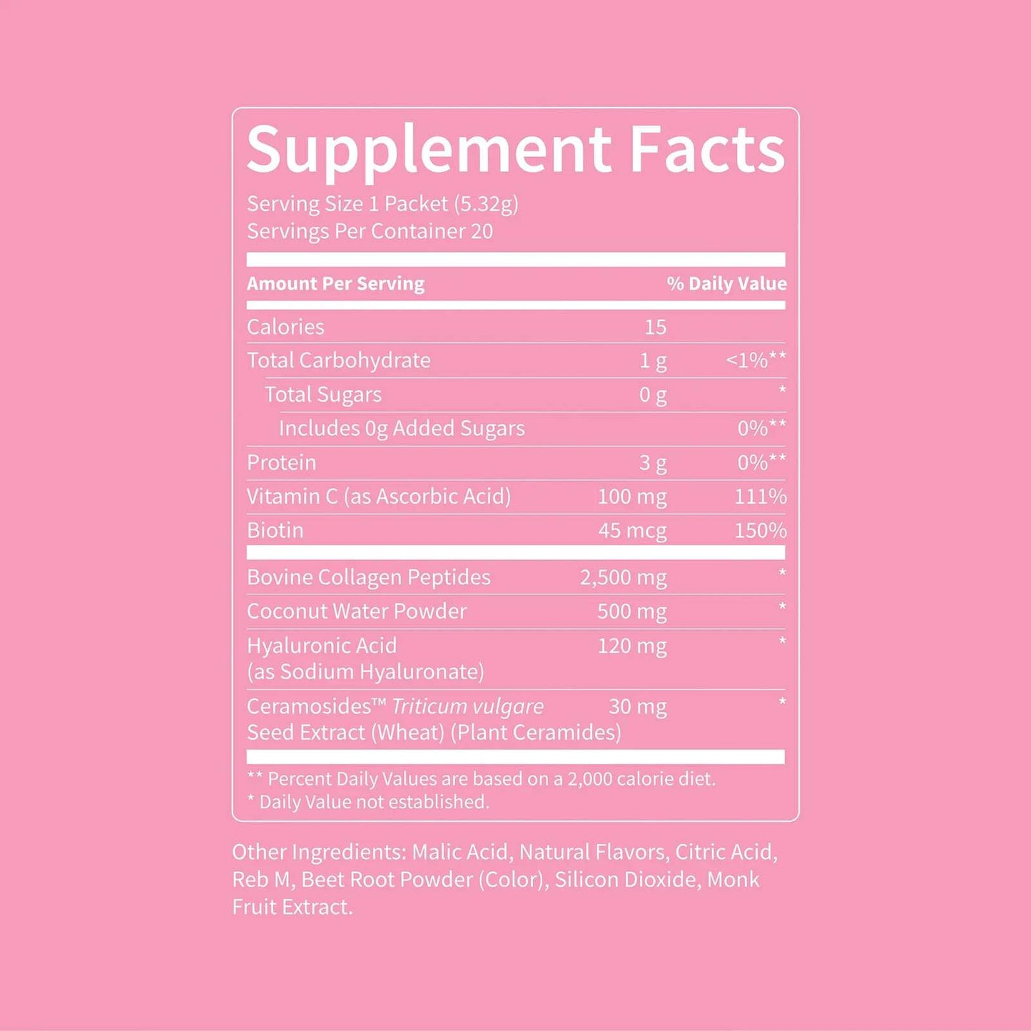 Superglow Skin & Hair Drink Mix – Collagen, Biotin & Ceramosides Powder Packets