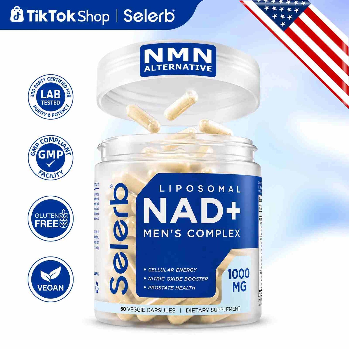 Liposomal NAD+ Supplement — Energy & Anti-Aging