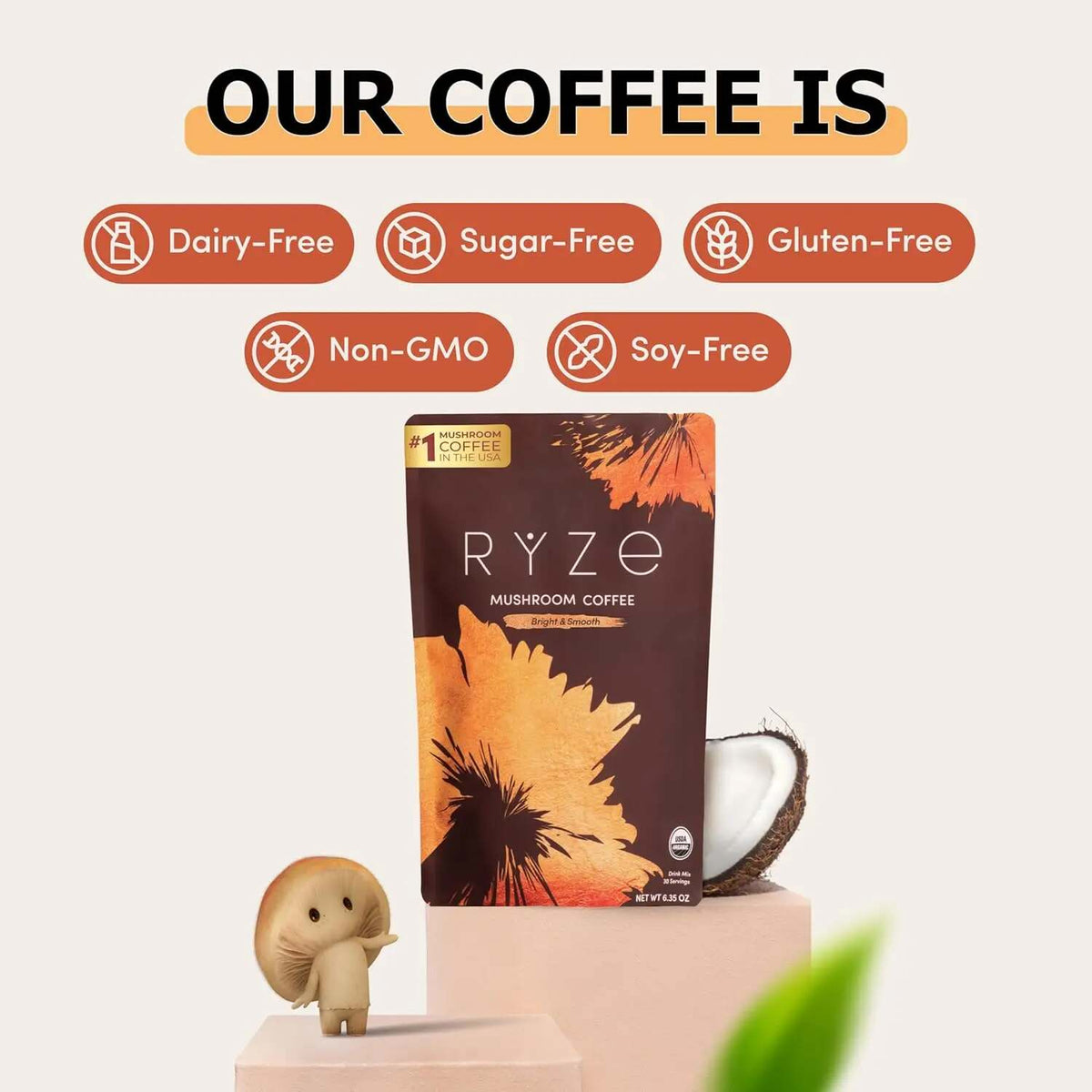 [BUY 1 GET 1 FREE] Focus & Energy Organic Mushroom Coffee