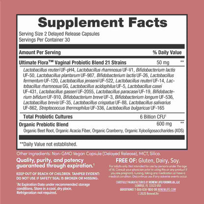 Feminine pH Balance Probiotic Capsules