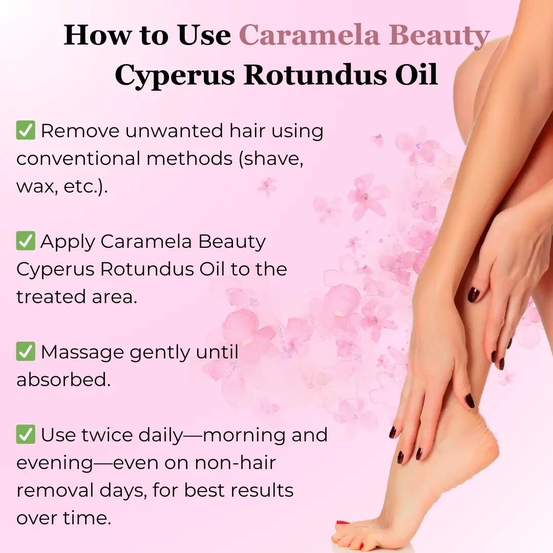 Naturally Derived Cyperus Rotundus Oil for Hair Minimizing