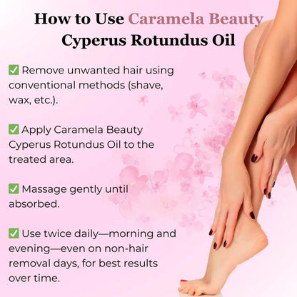 Naturally Derived Cyperus Rotundus Oil for Hair Minimizing