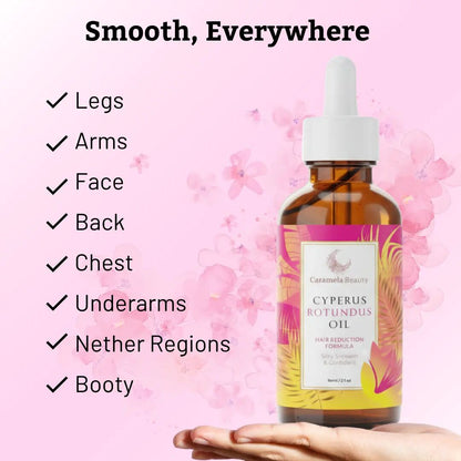 Naturally Derived Cyperus Rotundus Oil for Hair Minimizing