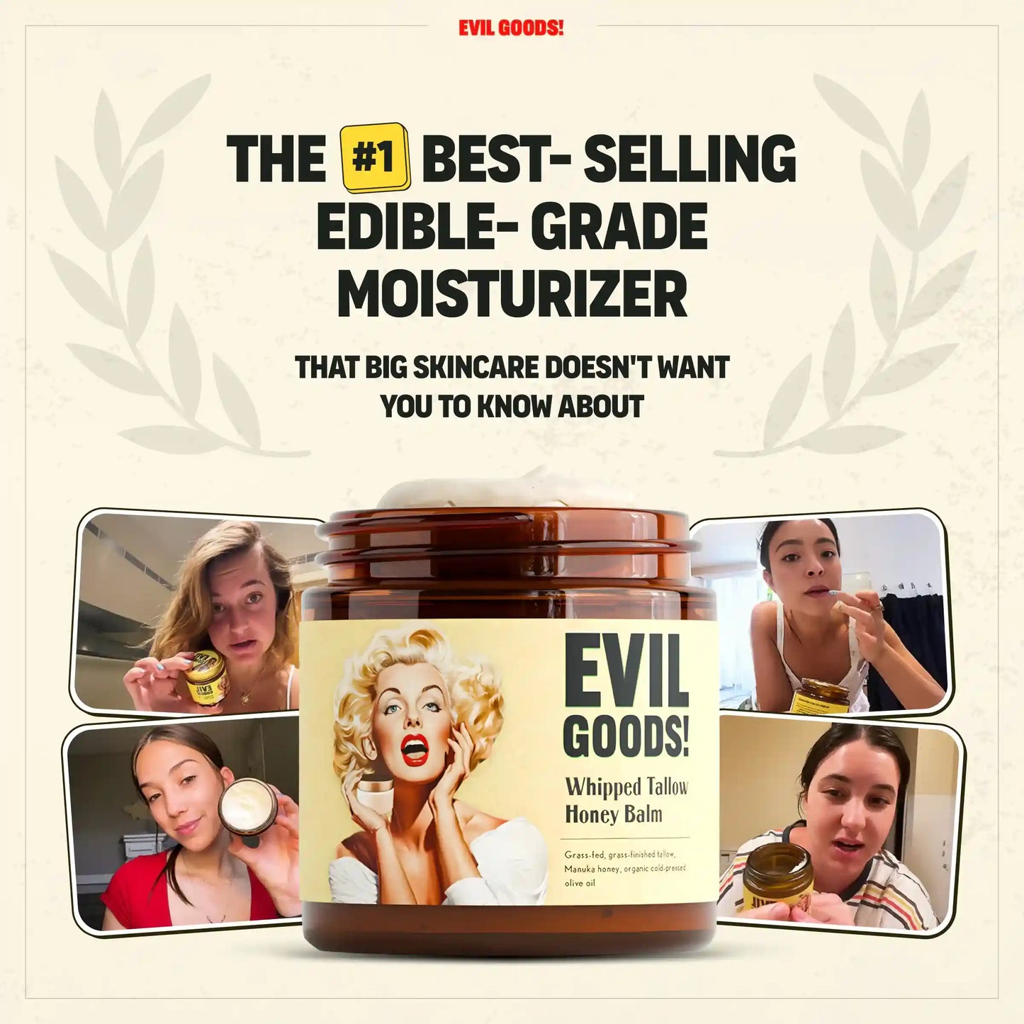 Whipped Tallow & Honey Skin Repair Balm