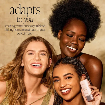 CC color-correcting tinted serum + creaseless SPF 30 mineral setting powder