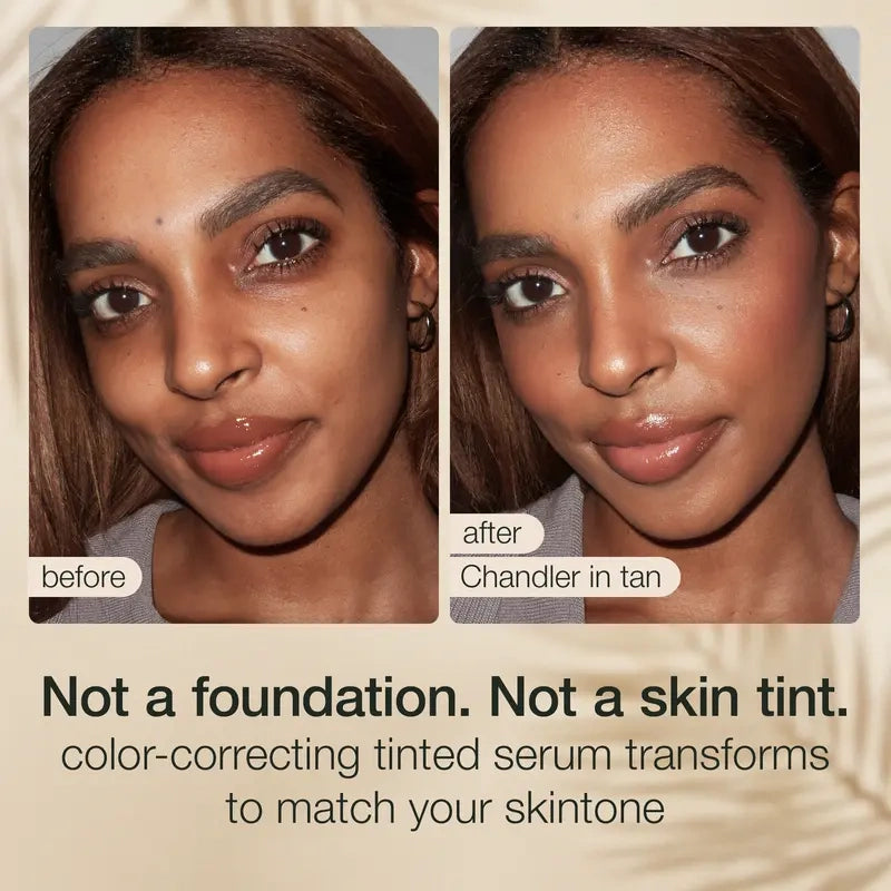 CC color-correcting tinted serum + creaseless SPF 30 mineral setting powder