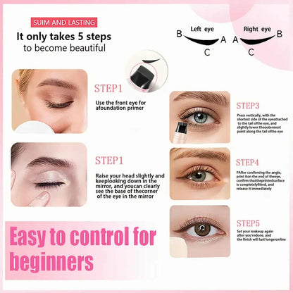 Dual-Head Rotating Winged Eyeliner Stamp Pen
