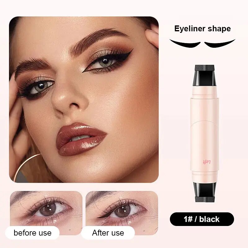 Dual-Head Rotating Winged Eyeliner Stamp Pen