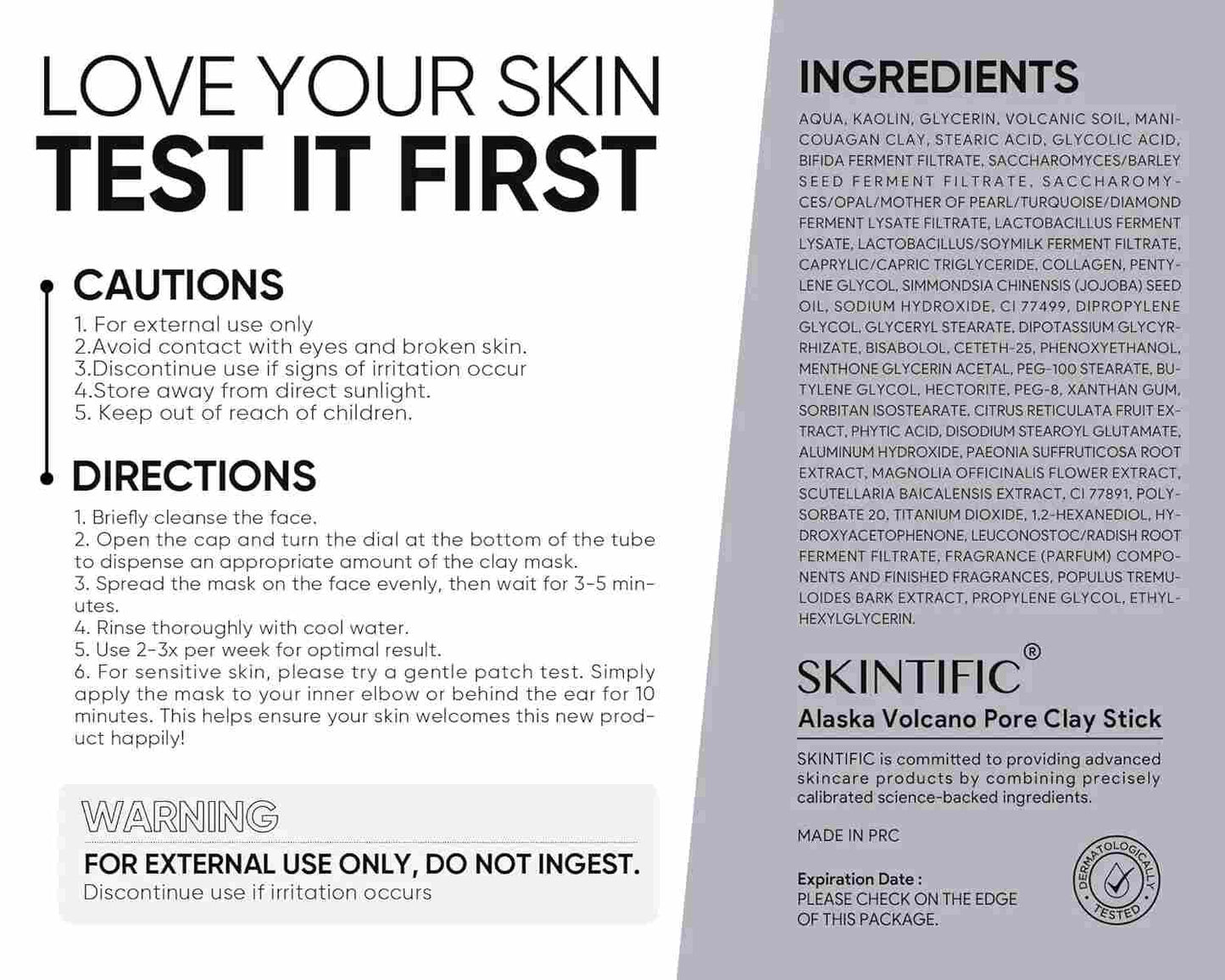 Deep Pore Cleansing Clay Mask Stick