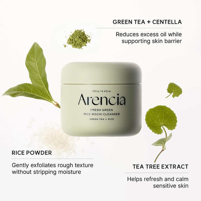 Green Rice Fresh Mochi Cleanser: Deep Pore Detox & Glass Skin Radiance