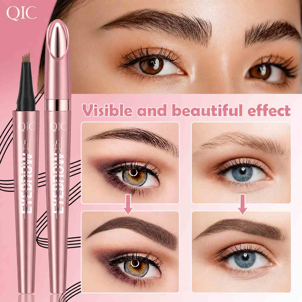 [BUY 1 GET 1 FREE] Waterproof 4-Tip Microblading Brow Pen