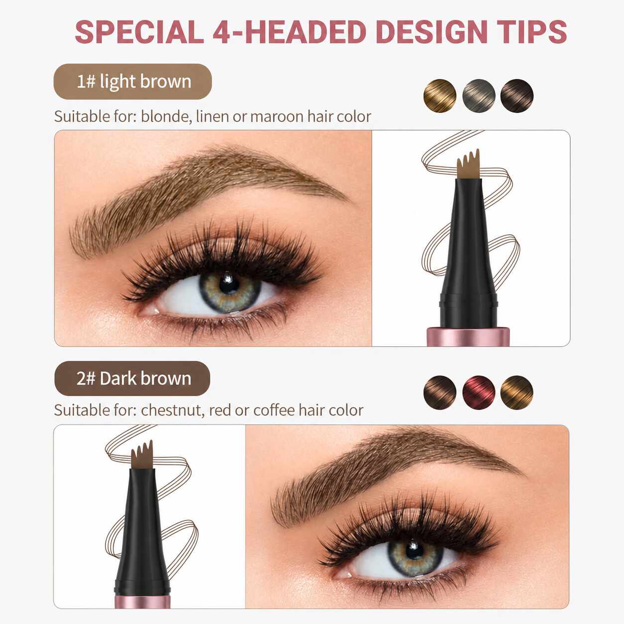[BUY 1 GET 1 FREE] Waterproof 4-Tip Microblading Brow Pen