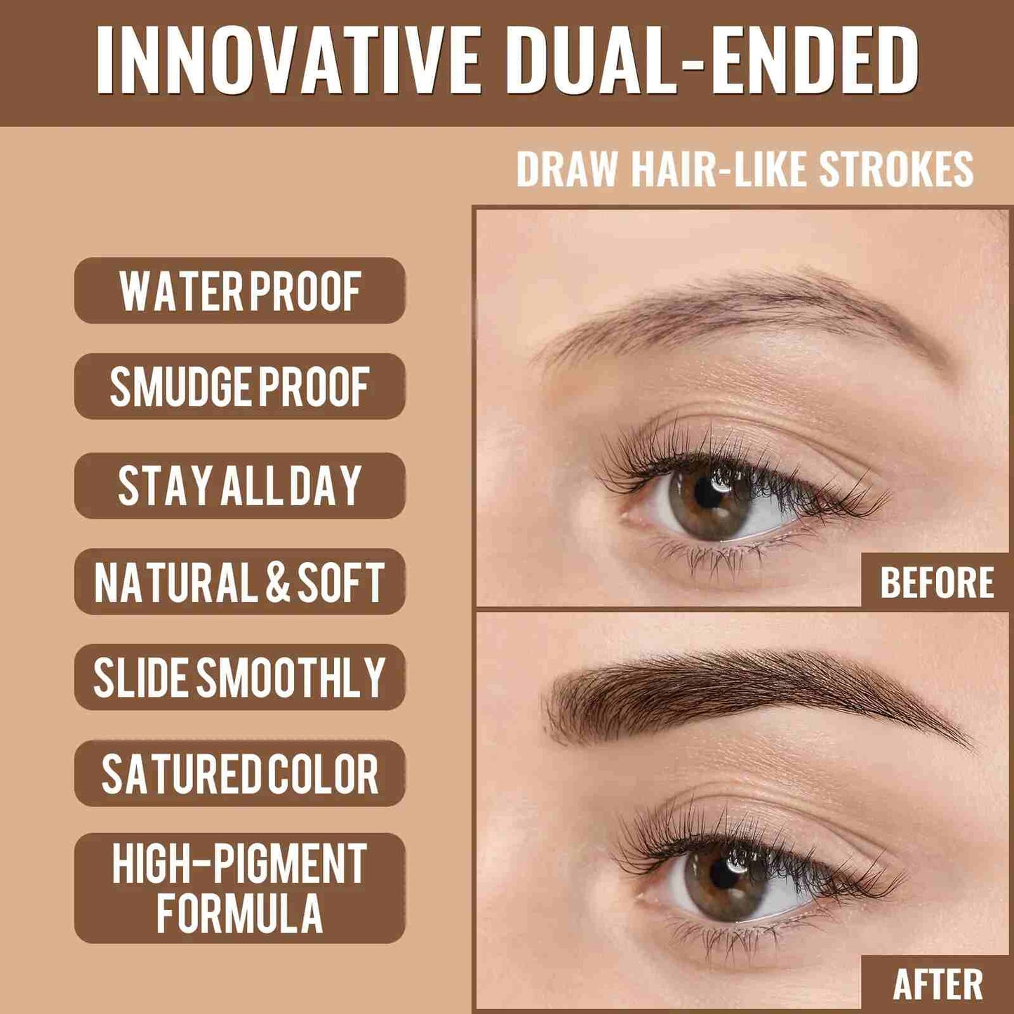 [BUY 1 GET 1 FREE] Waterproof Dual-Ended Microblading Brow Pen