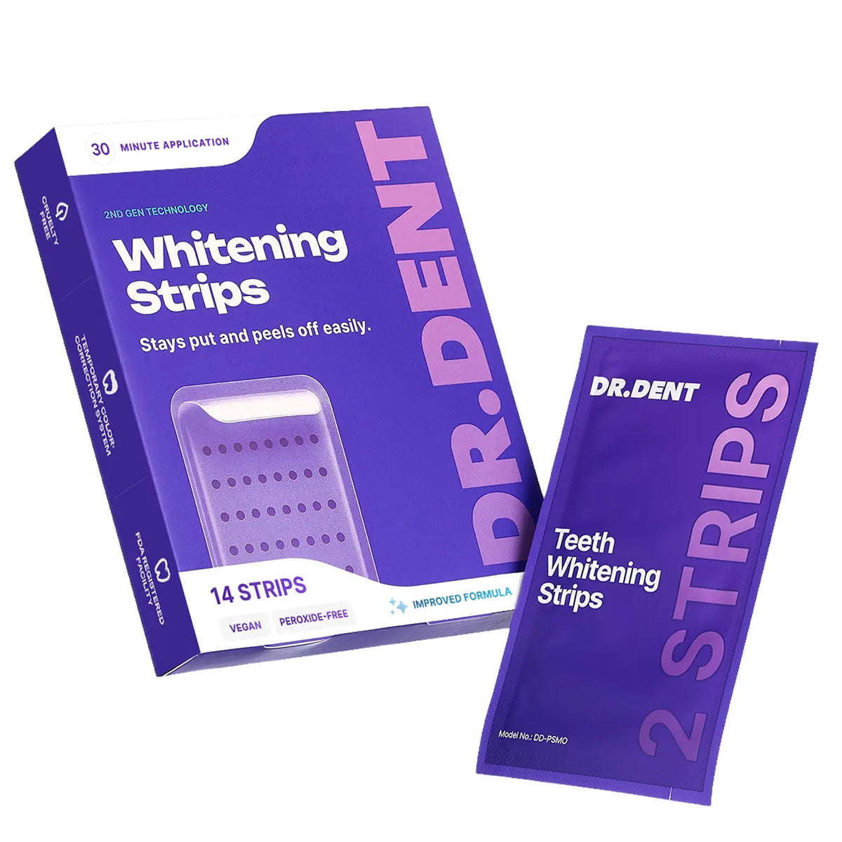 Peroxide-Free Purple Teeth Whitening Strips