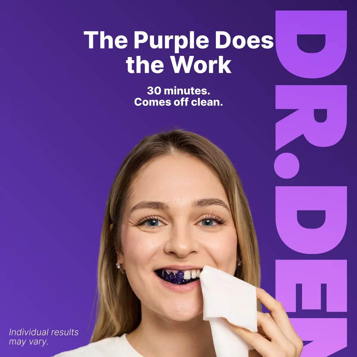 Peroxide-Free Purple Teeth Whitening Strips