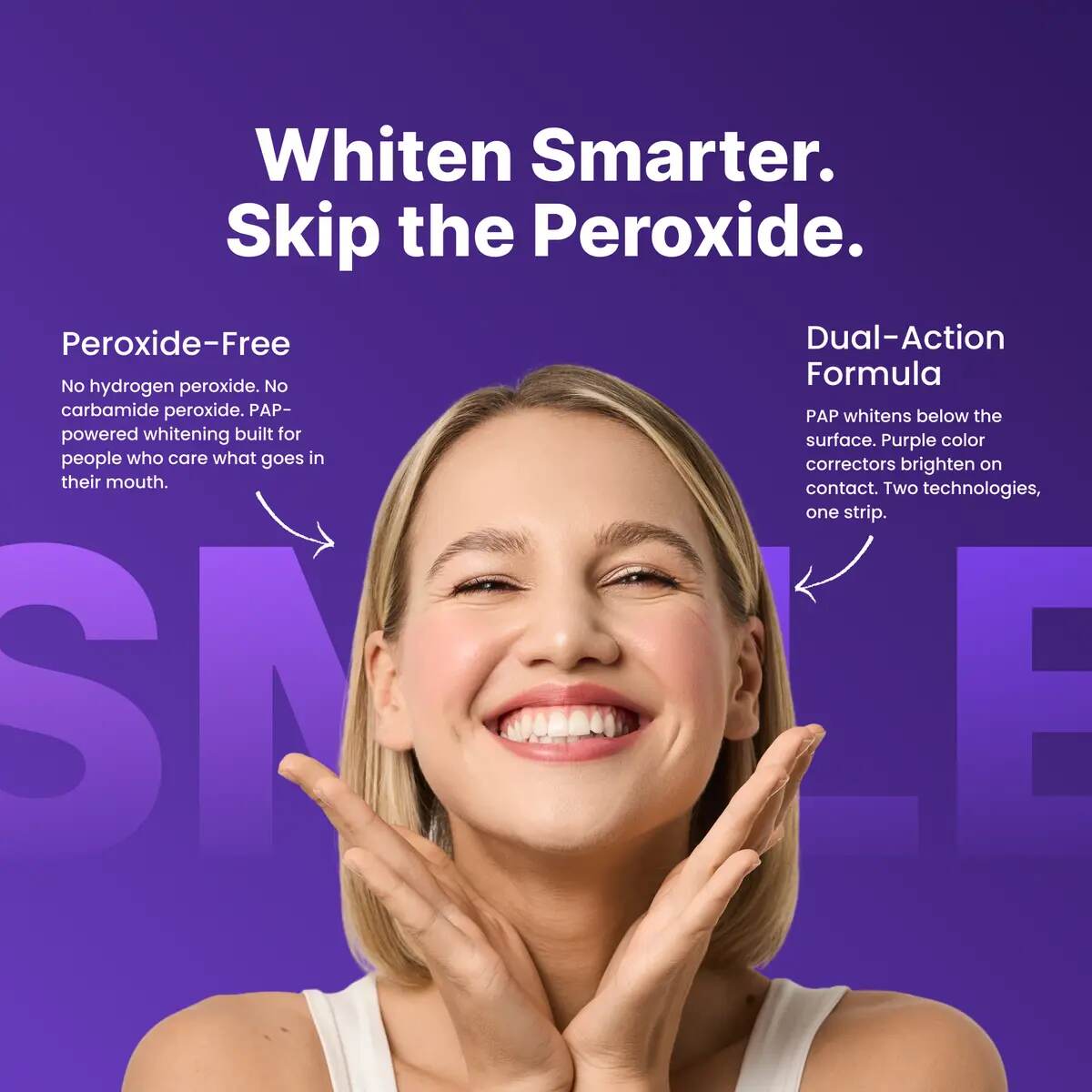Peroxide-Free Purple Teeth Whitening Strips